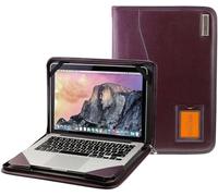 Broonel - Série Contour - Etui Violet en Cuir De pour Ordinateur Portable - Compatible avec Le ASUS Vivobook 14 X1404VA 14 Pouce Ordinateur Portable