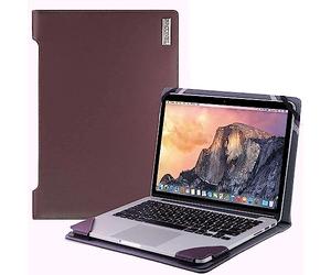 Broonel Série Profile - Etui Violet en Cuir De pour Ordinateur Portable - Compatible avec Le HP Pavilion 14" x360 Ordinateur Portable Touchscreen (14-ek1010na)