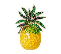 Brosche FüR Kleidung Fruit Series Damen Broschen Pins Ananas Muster Persönlichkeit Brosche für Frack Schal Kleidung Enger Machen Clip (Yellow, One Size)
