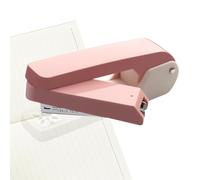 Broschürenhefter - Rotationshefter | 360 Grad drehbarer Schreibtischhefter für 50 Seiten, 1er-Pack Metall ABS Gehäuse, Schwarz Blau Rosa Design, 24/6 Nadeltyp Bindung für Büro Schule & Zuhause