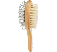 broses pour chien double face, bambou/poils naturels & métal Trixie Beige TU