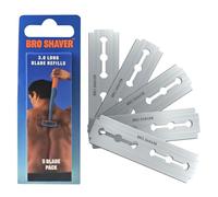 BroShaver Double-Edge Back Hair Shaver Razor Blades, Extra Long Blade Refill Compatible with BroShaver 3.0 & BroShaver 2.2 Back Hair Shavers