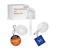 Bross de Rechange Keuco Blanc, 3 pcs, pour Ensemble Brosse WC Edition 400
