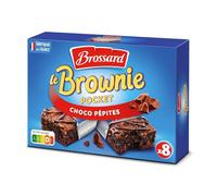 BROSSARD - Gâteaux Moelleux au Chocolat, Brownies Gourmands aux Pépites Fondantes (8x30g) - Le Lot De 4