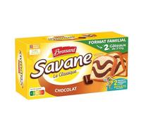 BROSSARD Savane Familial Bipack 620g, gâteau moelleux au chocolat idéal pour toute la famille- Lot De 3