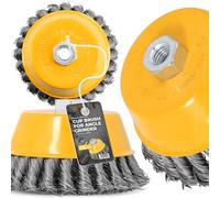 Brosse 125 mm M14 Coupe Conique Disque Rond Meuleuse Torsadée Acier Zopfbürste Perceuse Outils Haute Performance Longue Durée Résistante Travail