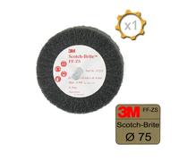 Brosse 3M scotch-brite FF-ZS fine diamètre 75 mm x 1