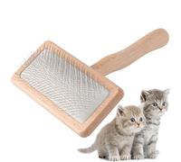 Brosse à aiguilles pour chiens et chats - Brosse à aiguilles extra longue et plate - Outil de toilettage professionnel pour animaux de compagnie avec poignée antidérapante - Élimine les poils morts,