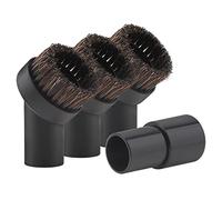 Brosse à aspirateur brosse à poussière ronde avec connecteur universel, Remplacement de brosse de 1,25 pouces avec outil adaptateur de tuyau d'aspiration de 1,25 à 1,37 pouces pour tuyau standard