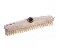 Brosse à balai en bois de hêtre - ORION - 27 cm - Poils durs - Filetage universel - 27,5x4,5x6 cm