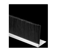 Brosse à bande, Joint d'étanchéité en alliage d'aluminium for portes d'armoires de machines CNC, argent-noir, 10-300 mm(250mm)