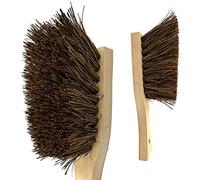 Brosse à baratter en bois, 27 cm, poils durs bassine, multifonction, manche court, main rigide pour nettoyer les barils et les barils de lait ou la maçonnerie pour la finition de briques et de