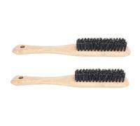 Brosse à barbe avec manche en bambou, brosse à moustache, ensemble de 2 pièces pour hommes, toilettage, démêlage, coiffure, balayage des cheveux avec prise confortable, bambou