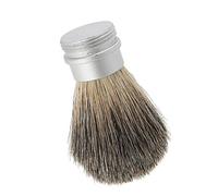 Brosse à barbe, brosse de soin de la barbe avec des poils doux et un manche en aluminium, outil de nettoyage pour moustache pour hommes, crée une mousse riche avec de la crème ou d