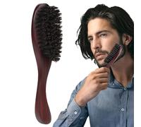 Brosse à barbe | Brosse en poils de sanglier | Brosse à cheveux en nylon renforcé rigide | Brosse à cheveux en bois de sanglier dur naturel | Brosses de coiffure multi-usages Fonctionne avec les