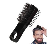 Brosse à barbe double face - Brosse à barbe de poche avec poignée - Peigne de poche avec poignée pour homme - Notre brosse à barbe double face est composée d'excellents matériaux