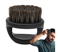 Brosse à barbe en poils de sanglier - Brosse à barbe portable pour homme avec poignée, coffret cadeau pour père, mari, grand-père, séchage rapide