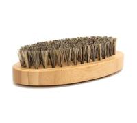 Brosse à barbe en poils de sanglier naturels - Manche en bambou pour le soin et le massage de la barbe/moustache des hommes, outil de toilettage écologique