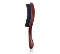 Brosse à Barbe en Poils De Sanglier pour Homme Brosse à Cheveux Plate en Soie de Sanglier Naturelle Brosse Poil de Sanglier Cheveux Crépus pour Hommes Coiffure Moustache Outil de Toilettage - Hêtre