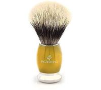 Brosse à barbe humide pour homme - Blaireau en poils de blaireau argenté avec manche en laiton Jag Shaving