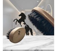 Brosse à Barbe - Ippos Beard® - Personnalisable avec Prénom - Entretien Barbe Naturel - Cadeau Homme Barbu - Manche Bois - Personnalisation Made in France