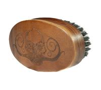 Brosse à barbe ovale en bois pour homme | Style militaire pour le toilettage des moustaches, des barbes et des cheveux