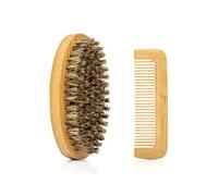 Brosse à barbe pour homme avec manche en bois peigné et sifflet pour poils du visage