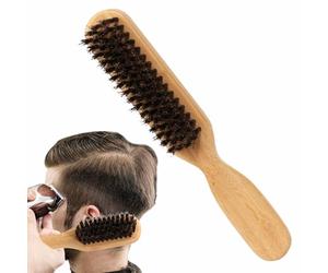 Brosse à barbe pour homme - Brosse à cheveux pour le visage avec poils pour soigner, coiffer et exfolier la peau | Brosse à moustache peigne pour démêler, lisser et distribuer la barbe
