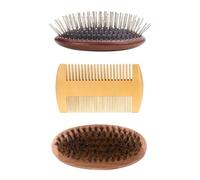 Brosse À Barbe Pour Hommes 3 Pièces, Peigne De Soins Capillaires, Léger Et Portable, Adapté Aux Barbes, Cheveux Courts, Cheveux Moyens Et Cheveux Longs.