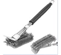 Brosse à barbecue EVAGO, 18 fils d'acier inoxydable 3 en 1 amélioré avec grattoir, nettoyage de barbecue à 360 degrés pour grils et gril à charbon de bois