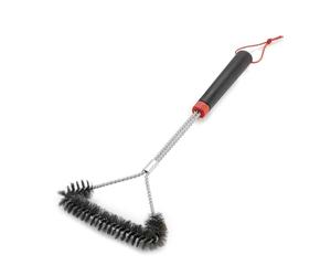 Brosse à barbecue trois faces Weber - 46 cm, avec poils en acier inoxydable