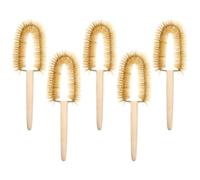 Brosse à Bécher de Nettoyage 5 Pièces en Bois Manche Long
