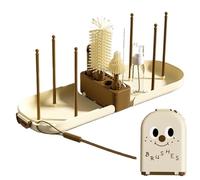 Brosse à Biberon Bébé | Brosse De Voyage pour Biberon,Goupillon Laveur avec Égouttoir Qualité Alimentaire pour Voyage en Avion, Croisière, Hôtel et Camping Extérieur