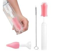 Brosse à biberon électrique en Silicone | Ensemble nettoyant biberon avec poignée et en Silicone interchangeables, Accessoires de Nettoyage imperméables pour Cuisine, ménage, Verres, Tasse