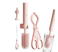 Brosse à biberon électrique - Silicone Bleu, Kit de Nettoyage Automatique | Brosse à Paille de Mamelon Rotatif, Imperméable Wash Long Tail Mot ssentiels de Mères Maison Cuisine Kinderk