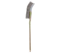Brosse à bonsaï, brosse à bonsaï souple en acier, outil de nettoyage de jardin avec tête incurvée/droite pour l'entretien des détails du bois mort (Tête courbée)