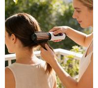 Brosse à boucler chauffante | Peigne à friser ionisant | Avec 3 niveaux de température - Fer à friser chauffant - Pour un look soufflant moins de frisottis plus de brillance moins de dommages pour