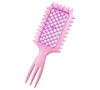 Brosse à boucles, peigne en filet élégant pour cheveux bouclés, brosse démêlante, outil de coiffage flexible pour tous les types de cheveux humides et secs, idéal pour un usage quotidien (21 x 7,5 cm)