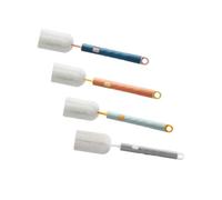 Brosse à Bouteille à Long Manche, Lot de 4, Pp, Amovible | Nettoyage de Tasse, Usage Maison et Voyage, Design Suspendu, Embout Détachable, Réutilisable
