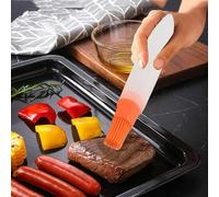 Brosse à bouteille, brosse à bouteille d'huile en silicone - Distributeur de stockage d'huile d'olive avec brosse en silicone - Stockage d'olive et récipient avec à badigeonner en