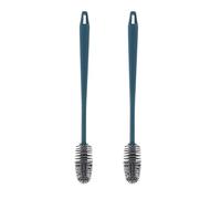 Brosse à Bouteille en Silicone avec Long Manche, Brosse de Nettoyage pour appareils de Cuisine,Brosse en Verre, pour Bouteilles, flacons sous Vide, vases et verrerie, Bleu (Lot de 2)