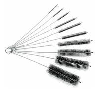 Brosse à Bouteille, Tube Straw Pipe Cleaning Brushes for Bottles Drains Pack of 10 Black and White(10pcs Black)