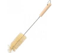 Brosse à bouteilles en poils de sanglier avec pointe en éventail et manche en bois - Brosse de nettoyage premium pour verres, vases et gourdes Brosse à bouteilles en poils de sanglier avec pointe en é
