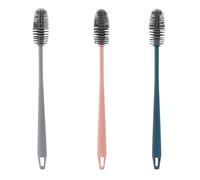 Brosse à Bouteilles en Silicone à Long Manche, Brosse de Nettoyage pour appareils de Cuisine, Brosse à Tasses, Brosse à Bouteilles, pichets sous Vide, vases et verrerie, Lot de 3