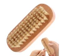 Brosse à broussailles à ongles à doigt - Brosse de nettoyage à ongles double face - Prêt à outils en bois Époudeur réutilisable pour hommes femmes adultes adolescents toilettes pédicure