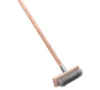 Brosse à Broussailles au Sol, Brosse à épurateur de Sol de Plancher Rugueux 20 Cm avec un Outil Nettoyage Terrasse en Acier Inoxydable Toilette pour le Retroussard Retrait Mousse Extérieure Balai