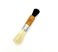 Brosse à Champignons et Légumes Double Face - Bois de Hêtre, Fibres de Tampico et Crin de Cheval - Virole Inox - Brosse de Cuisine Naturelle et Écologique