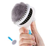 Brosse à chat auto-nettoyante pour perte de poils et toilettage - enlève les sous-poils morts, les nœuds - brosse de massage pour chats et chiens