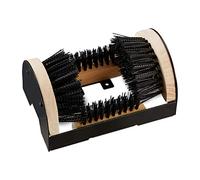 Brosse à Chaussure, Lot de 2, Tout Autour, Gratte-Bottes, pour l’extérieur, Poils Robustes, Fixation au Sol, Noir/Nature