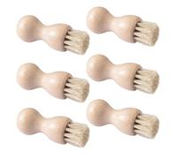 Brosse à Chaussures, 6 Pièces Brosses à Chaussures en CRIN de Cheval Petite Brosse à Cirage en Poils Brosse à Chaussures en Bois Brosses de Polissage pour Polir Vos Chaussures